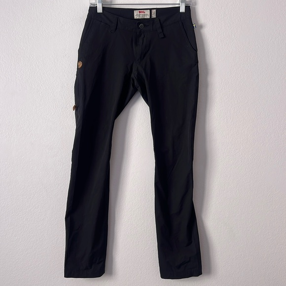 Fjallraven Women’s Abisko Trail Stretch Black Hiking Trouser Pants Size 26 Reg - Picture 3 of 13